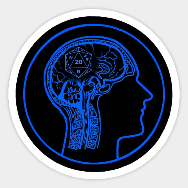 DND Brain Sticker by Bingeprints